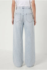 Women's Light Blue Wide Leg Trousers
