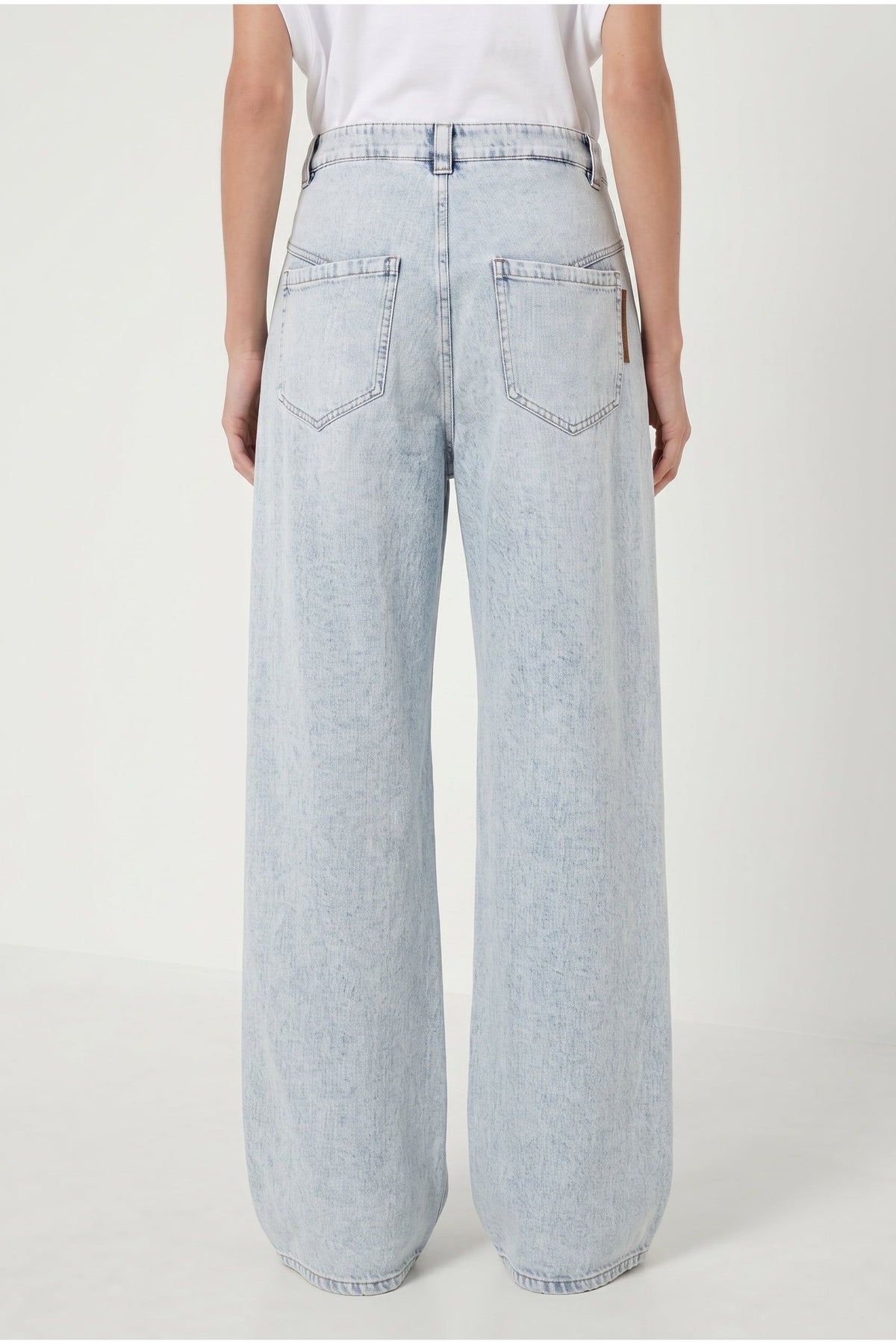 Women's Light Blue Wide Leg Trousers