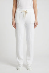 Women's White Relaxed Cotton Trousers
