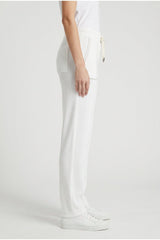 Women's White Relaxed Cotton Trousers