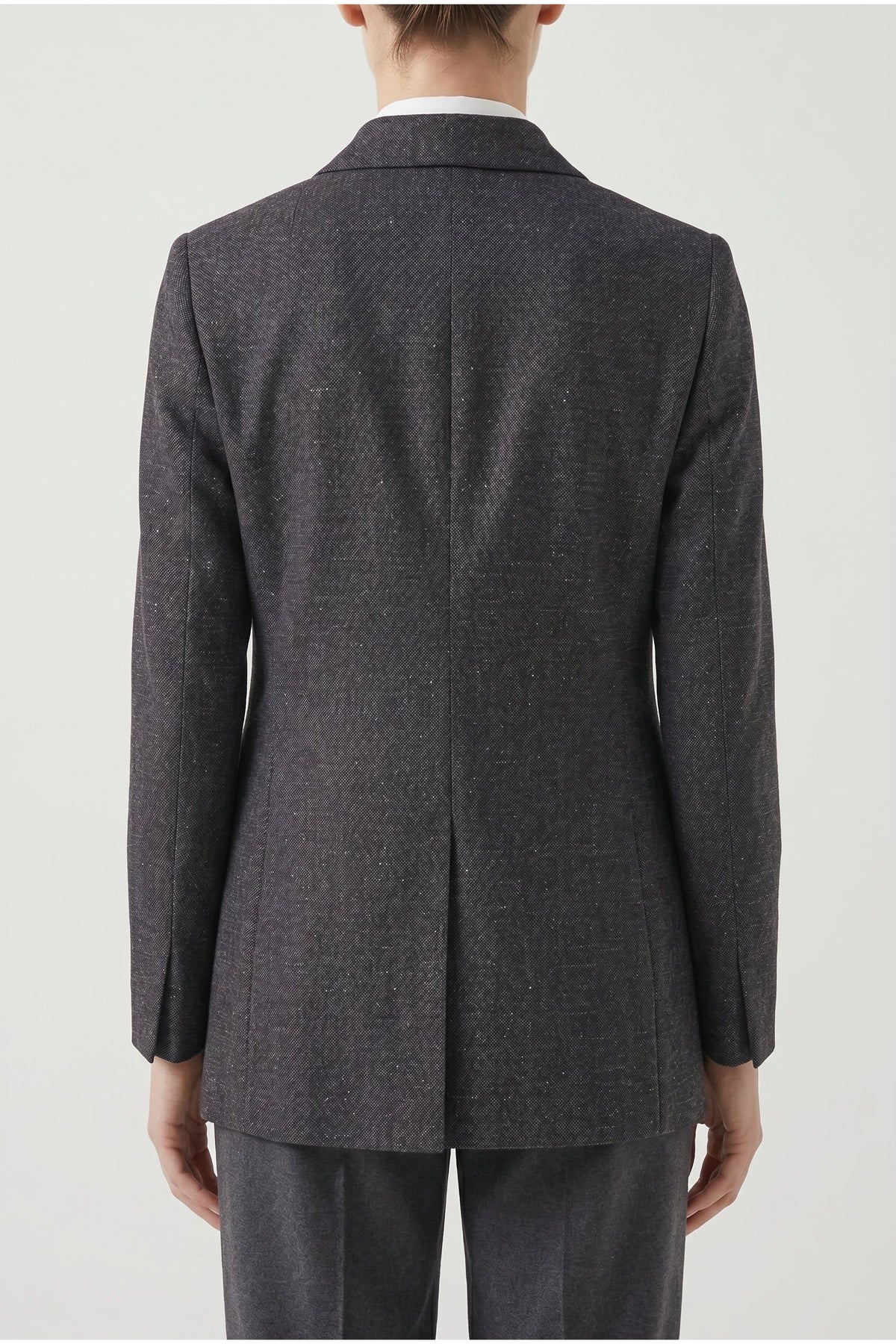 Women's Dark Grey Double Breasted Blazer
