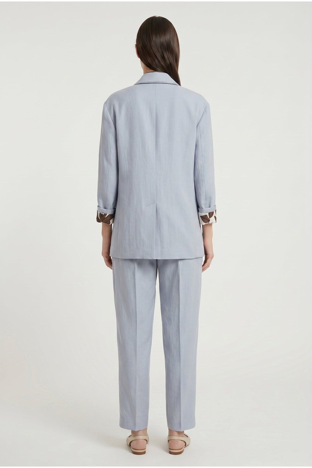 Women's Light Blue Relaxed Suit