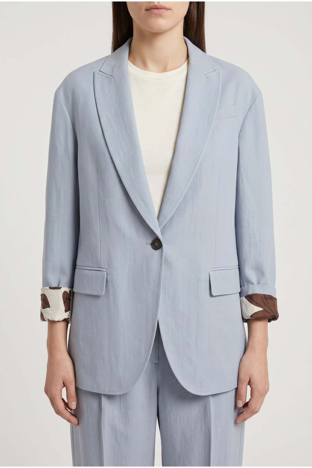 Women's Light Blue Relaxed Suit
