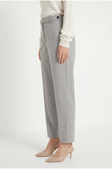 Women's Light Grey Wool Trousers