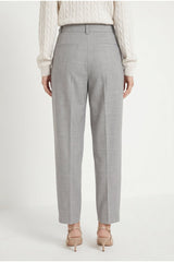 Women's Light Grey Wool Trousers