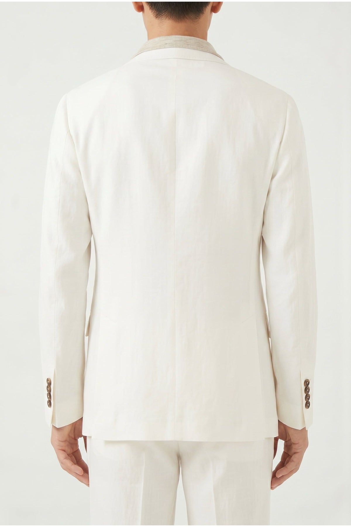 Men's Off White Silk Blazer