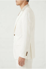 Men's Off White Silk Blazer