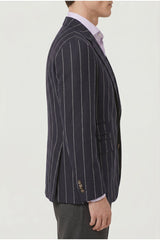 Men's Navy Striped Tailored Blazer