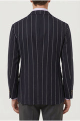 Men's Navy Striped Tailored Blazer