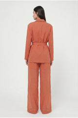 Women's Rust Relaxed Cotton Suit