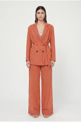 Women's Rust Relaxed Cotton Suit