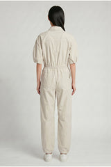 Women's Light Beige Relaxed Jumpsuit