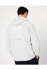 Men's Light Grey Hooded Jacket