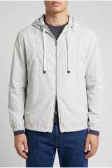 Men's Light Grey Hooded Jacket