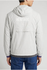 Men's Light Grey Hooded Jacket