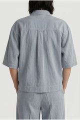 Brunello Cucinelli Women's Light Blue Linen Blend Shirt