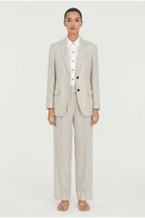 Women's Light Beige Linen Suit