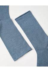 Brunello Cucinelli Women's Light Blue Wool Blend Socks