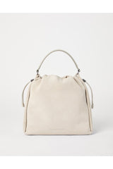 Brunello Cucinelli Women's Light Beige Suede Bag