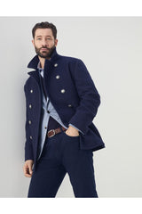 Brunello Cucinelli Men's Denim Wool Double Breasted Jacket