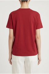 Women's Red Relaxed Cotton Shirt