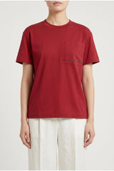 Women's Red Relaxed Cotton Shirt