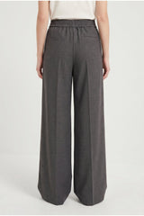 Women's Dark Grey Wide Leg Trousers