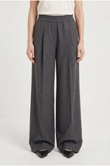 Women's Dark Grey Wide Leg Trousers