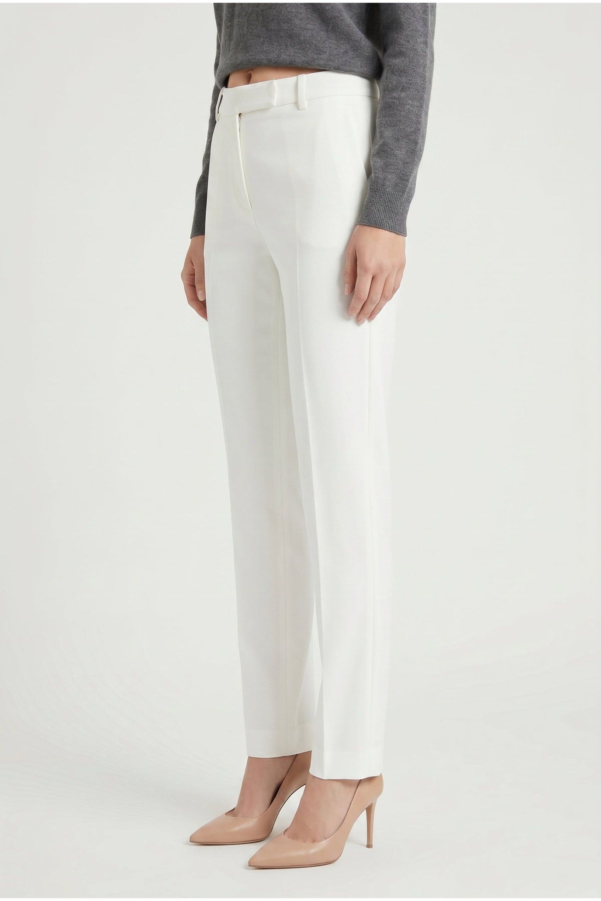 Women's Off White Tailored Trousers
