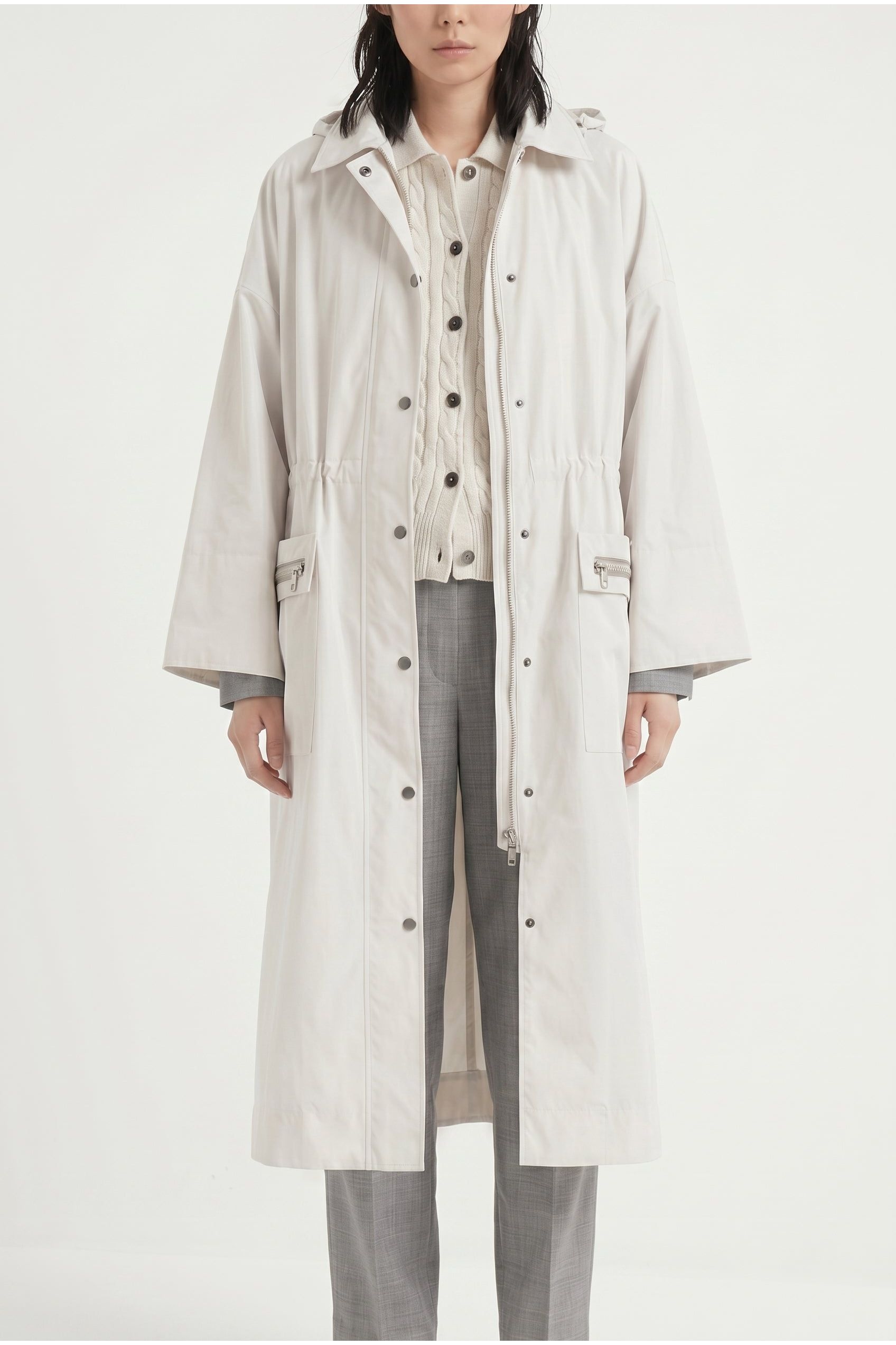 Brunello Cucinelli Women's Off White Relaxed Jacket