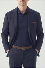 Brunello Cucinelli Men's Navy Wool Tailored Jacket