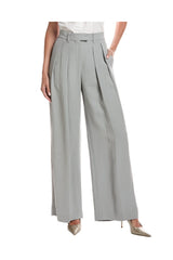 Women's Light Grey Wide Leg Trousers