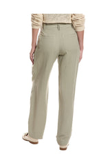 Women's Light Green Linen Trousers