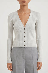 Brunello Cucinelli Women's Light Grey Silk Sweater