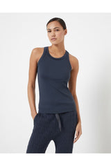Women's Dark Blue Sleeveless Shirt