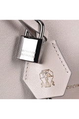 Women's Light Beige Leather Bag