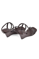 Women's Dark Brown Leather Sandals