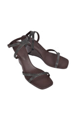 Women's Dark Brown Leather Sandals