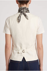 Women's Cream Tailored Buttoned Shirt