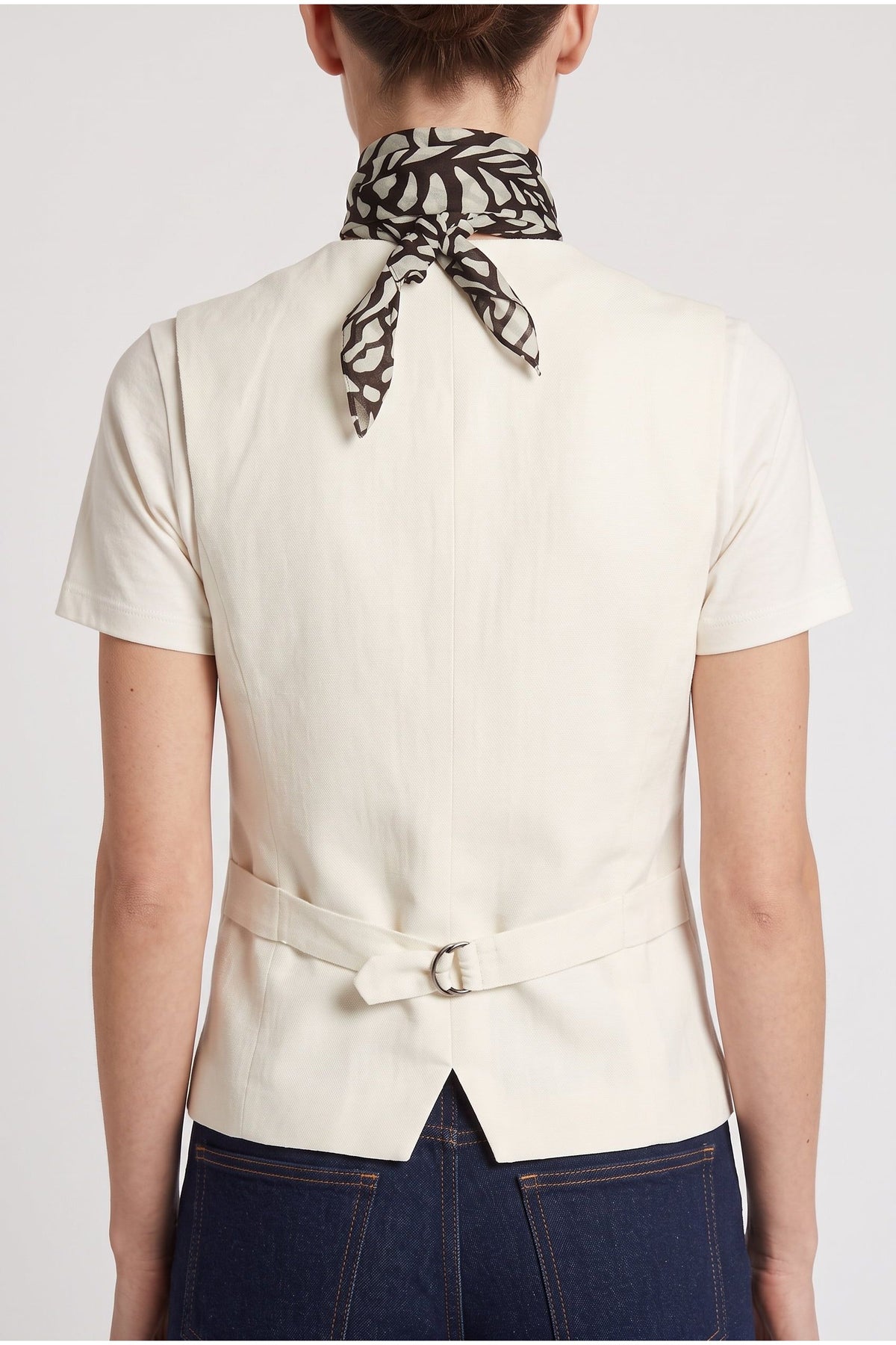 Women's Cream Tailored Buttoned Shirt