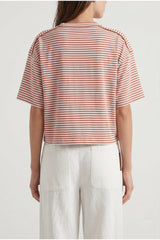 Women's Rust Striped Relaxed Shirt