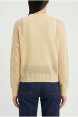 Brunello Cucinelli Women's Light Yellow Wool Blend Sweater