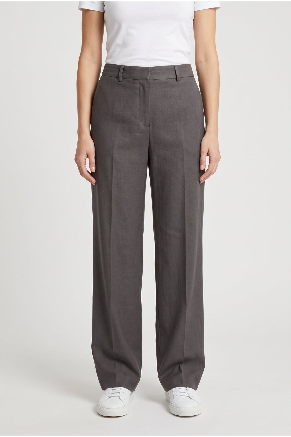 Women's Dark Grey Relaxed Trousers