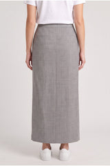 Women's Light Grey Wool Pencil Skirt