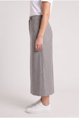 Women's Light Grey Wool Pencil Skirt