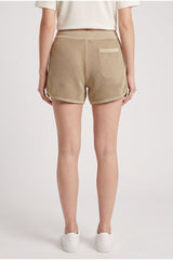 Women's Beige Mesh Boxer Shorts