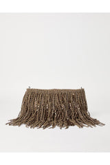 Women's Brown Leather Fringe Bag