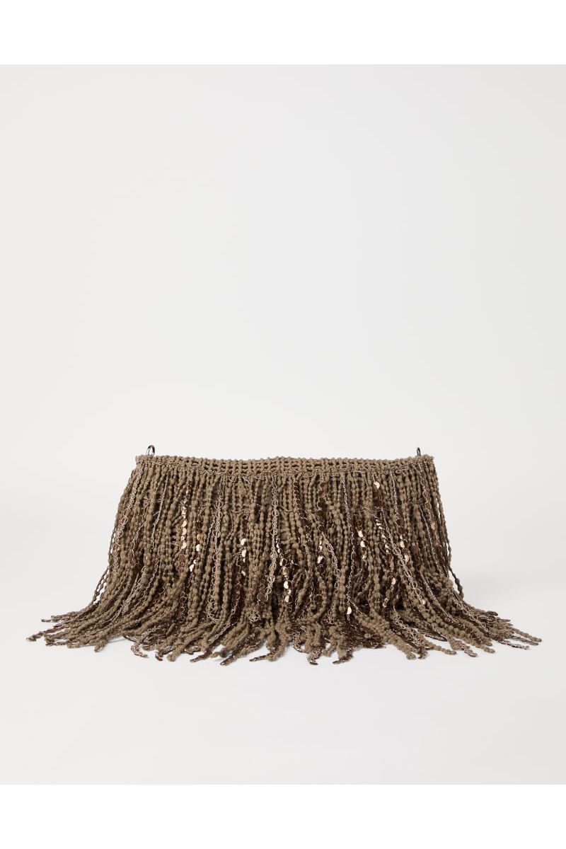 Women's Brown Leather Fringe Bag