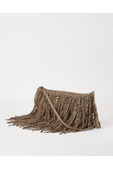 Women's Brown Leather Fringe Bag