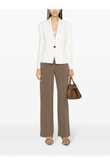 Brunello Cucinelli Women's White Tailored Cotton Jacket